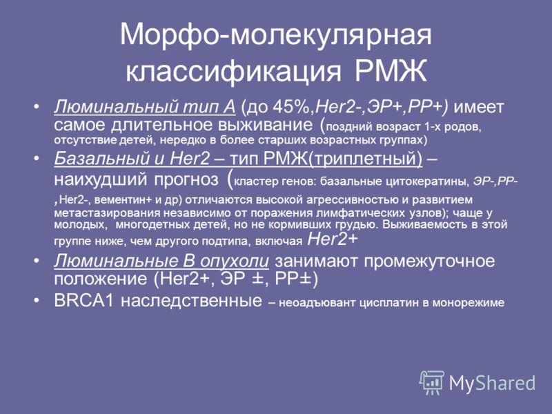 Люминальный тип в рака молочной