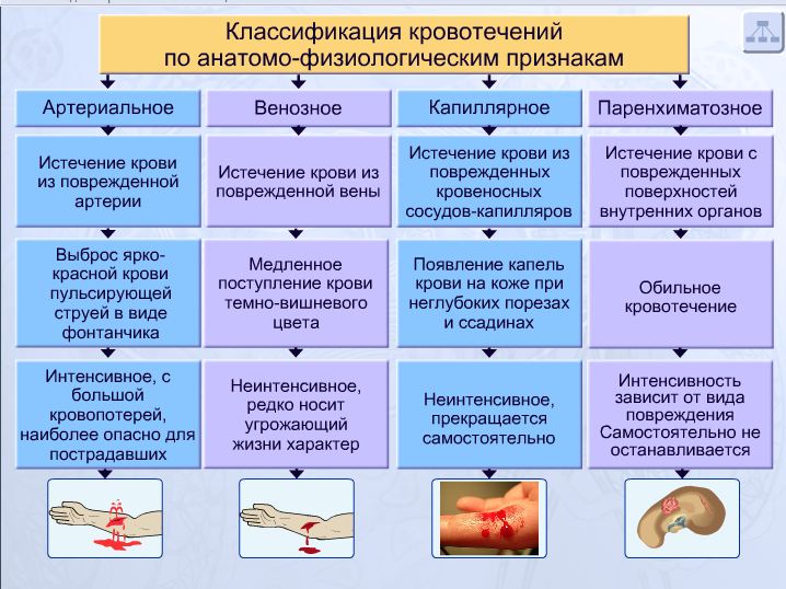 Виды кровотечения у человека. Виды кровотечений классификация. Классификация кровотечений схема. Классификация кровотечений по анатомо- физиологическим признакам. Характеристика видов кровотечений.