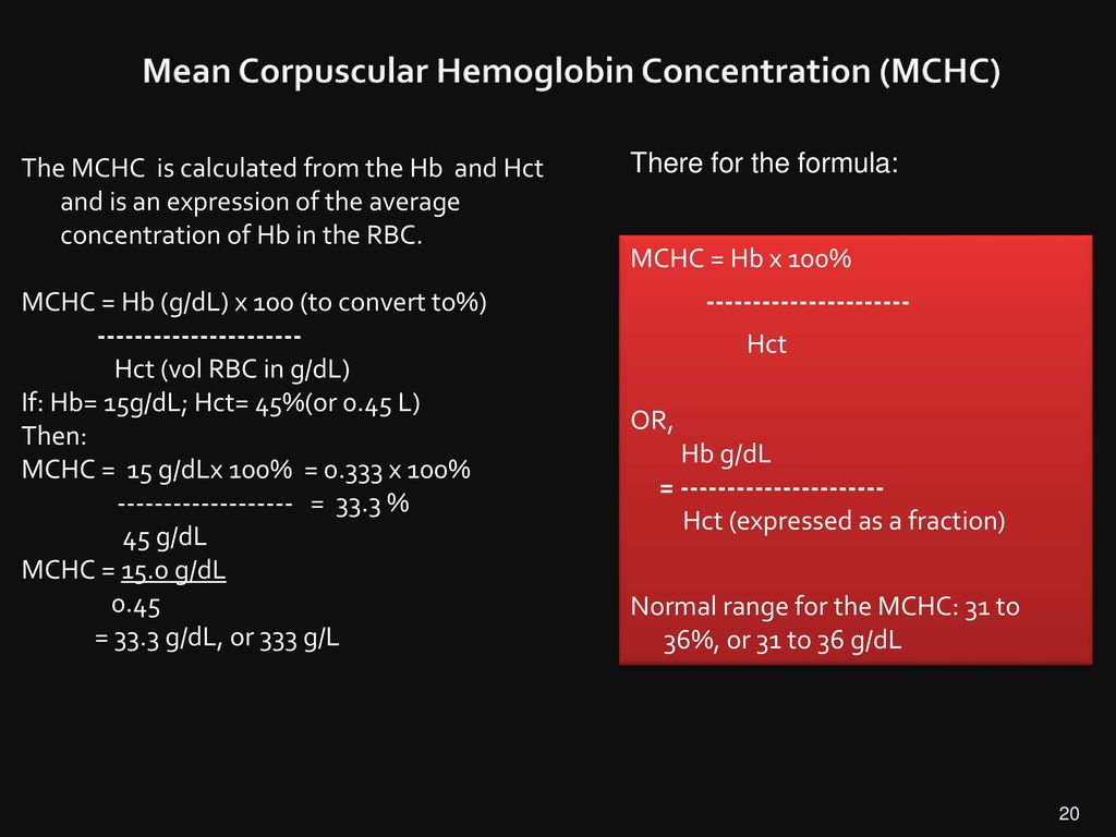 Mchc норма